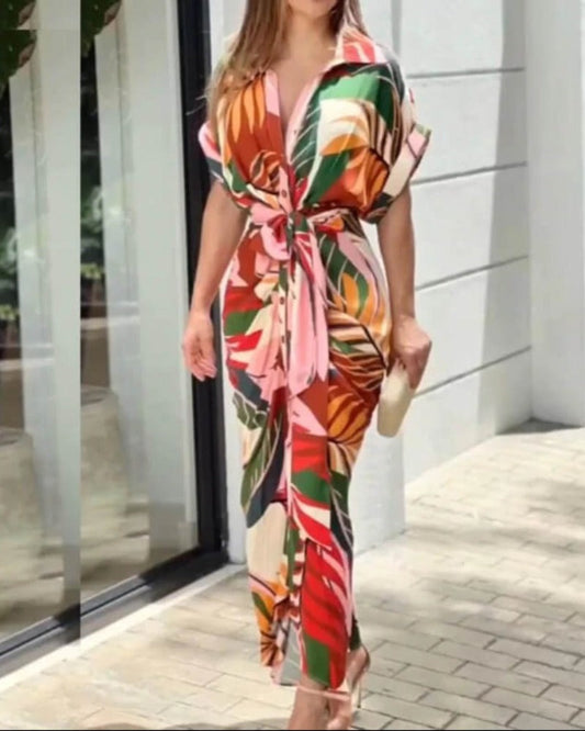Robe Floral en Coton et viscose
