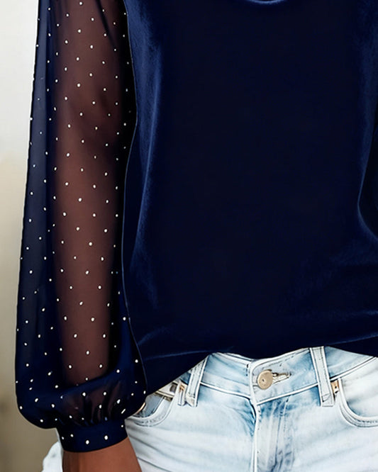 Maille en Velours avec Strass