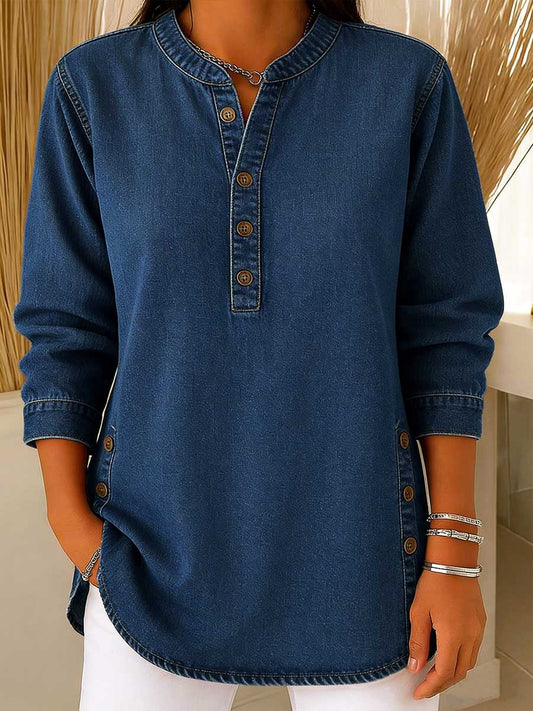 Chemise Denim Décontracté Douce