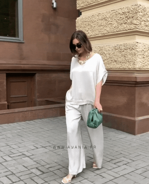 Ensemble Marylin en Coton Effet Soie