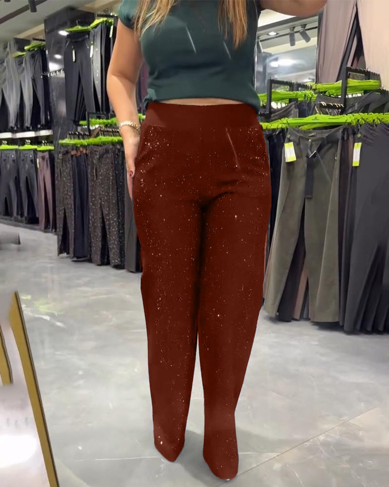 Pantalon Élégant Scintillant Urbain