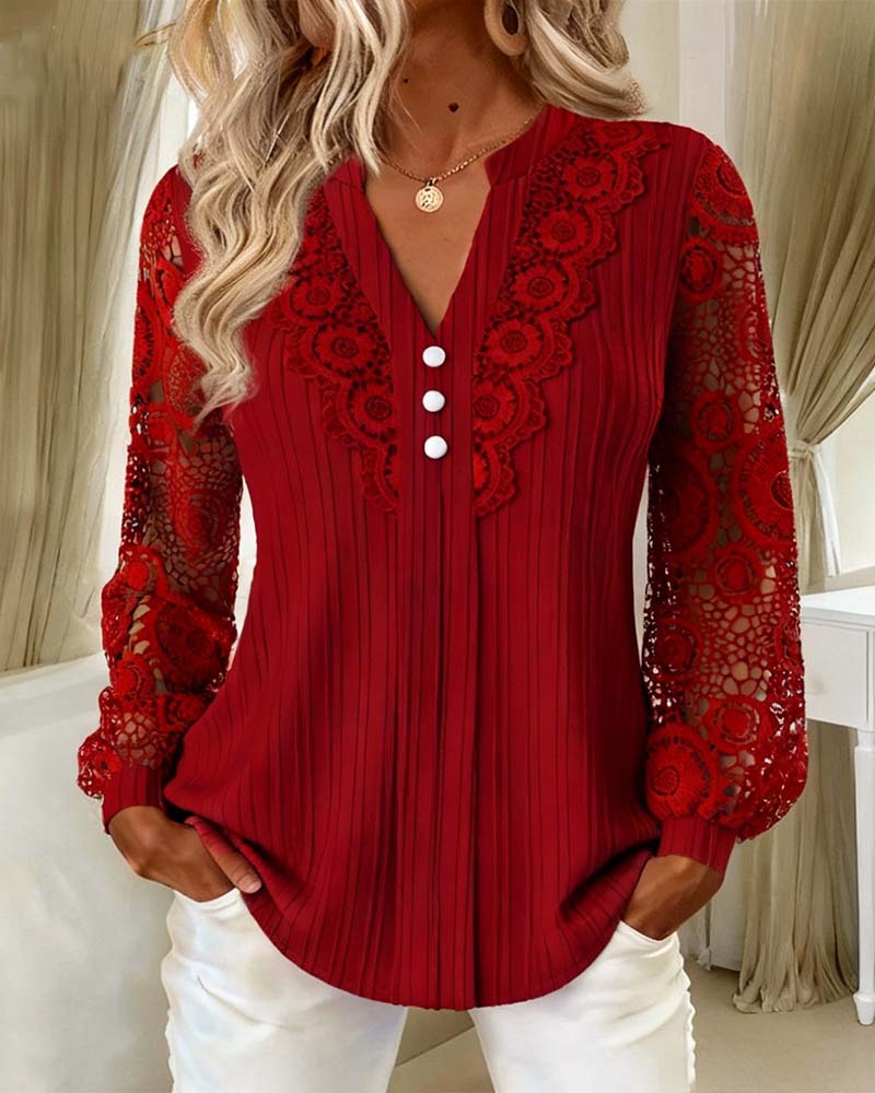 Chemise Élégant En Dentelle