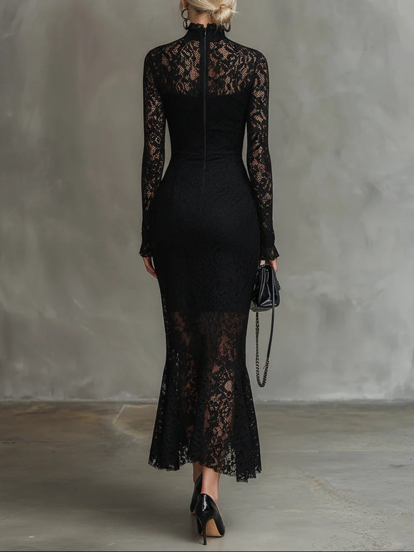Robe Noir en dentelle