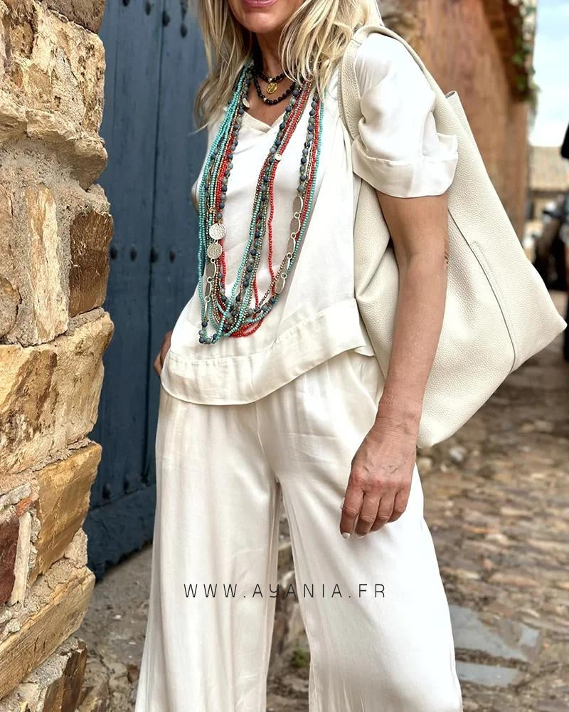 Ensemble Marylin en Coton Effet Soie