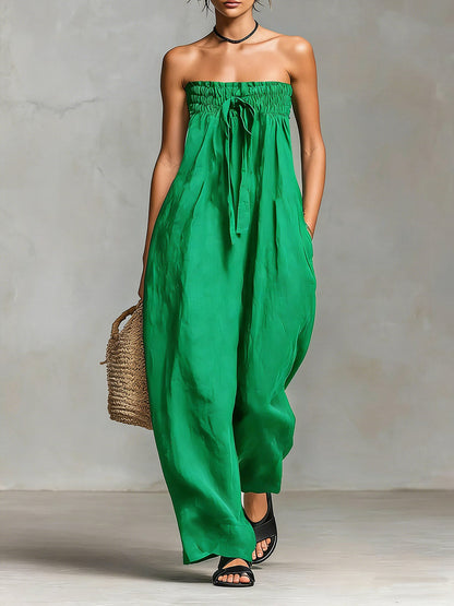 Robe Décontracté en Lin et Coton