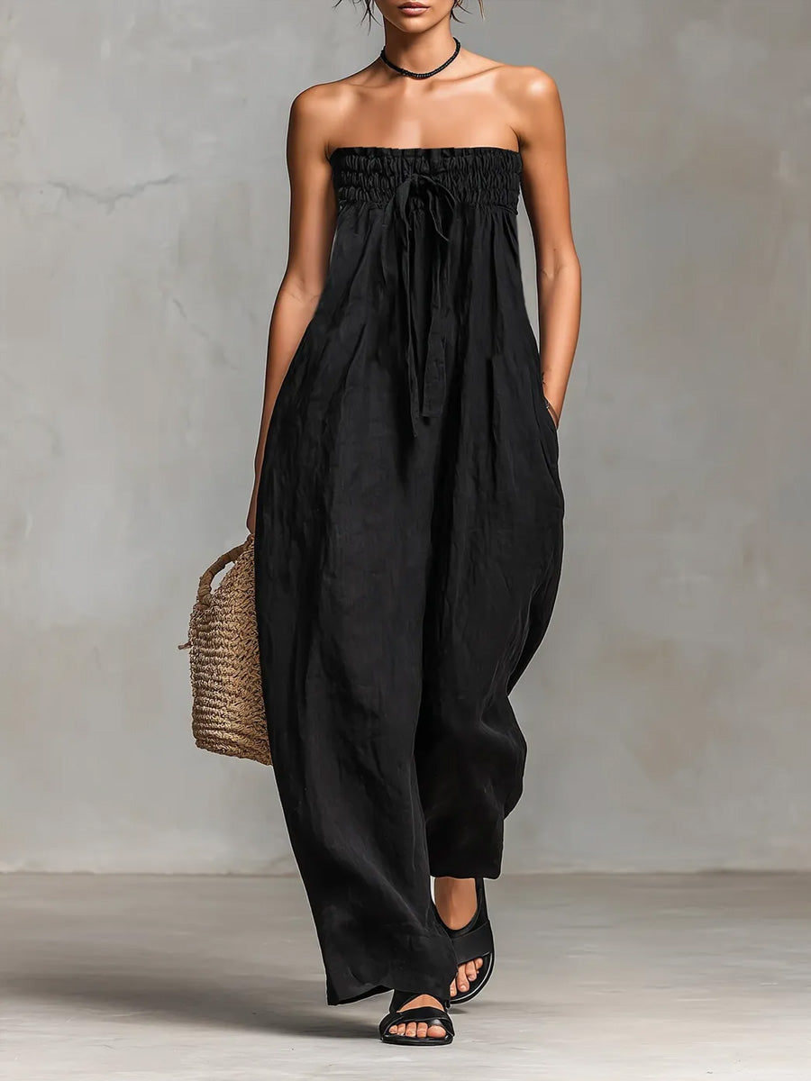 Robe Décontracté en Lin et Coton