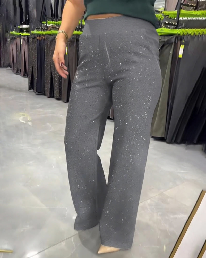 Pantalon Élégant Scintillant