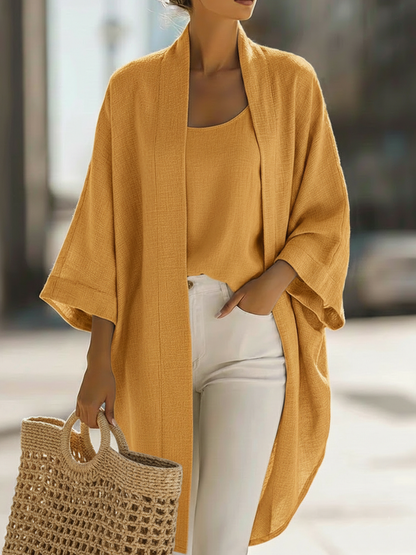 Ensemble Cardigan et Chemise En Lin