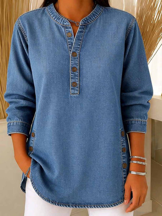 Chemise Denim Décontracté Douce