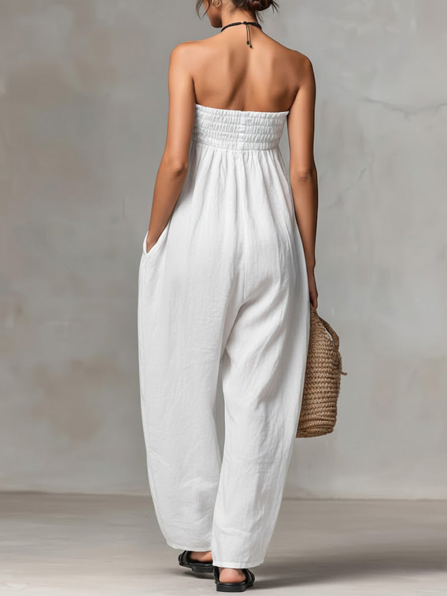 Robe Décontracté en Lin et Coton