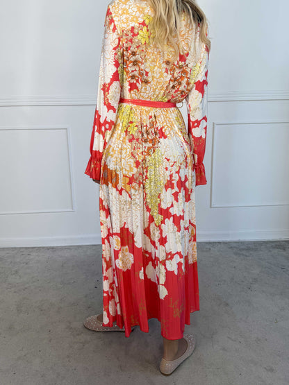Silvija Fleur Robe Plissé Lungo