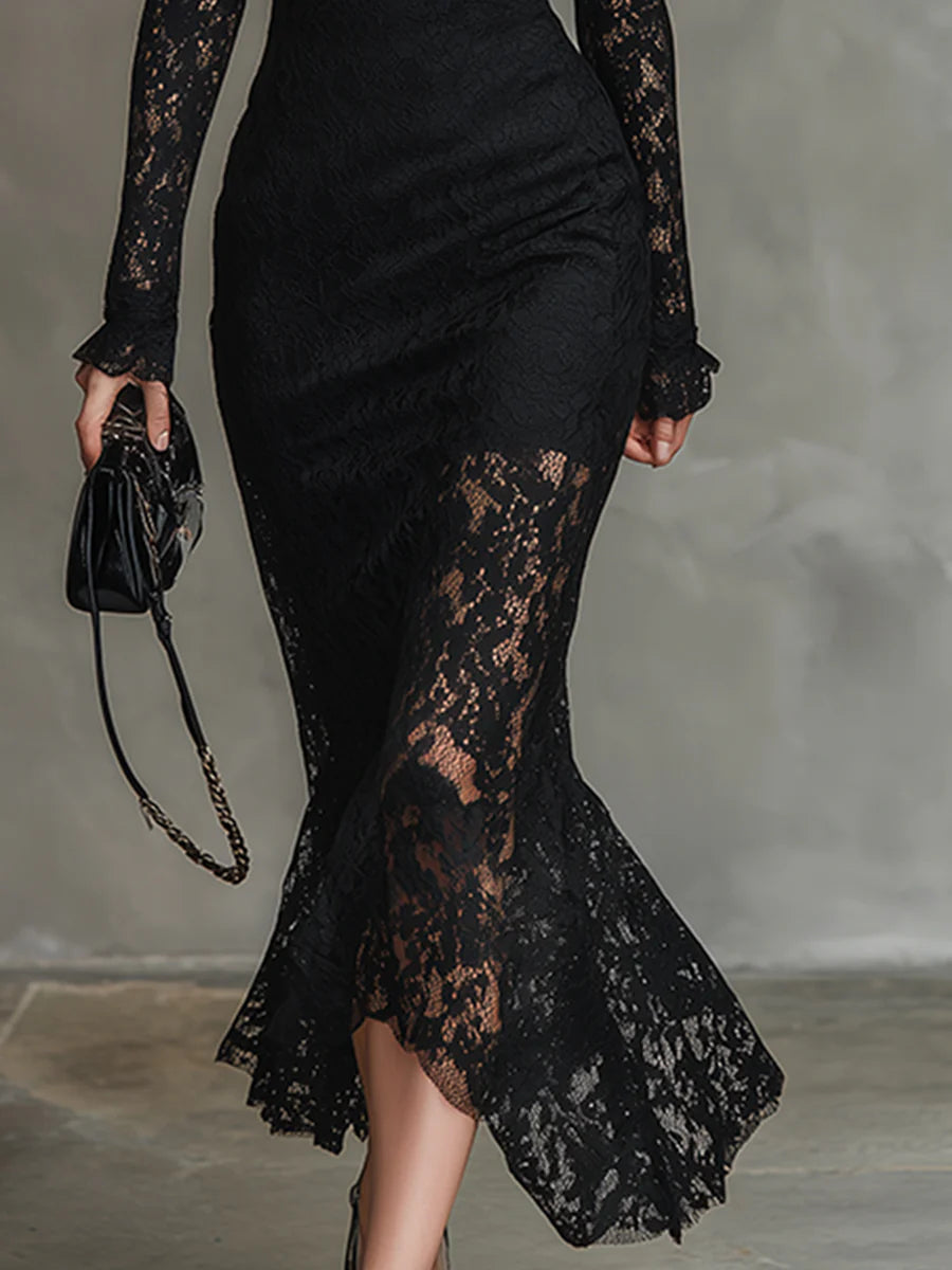 Robe Noir en dentelle