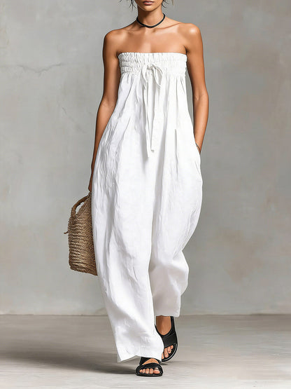 Robe Décontracté en Lin et Coton