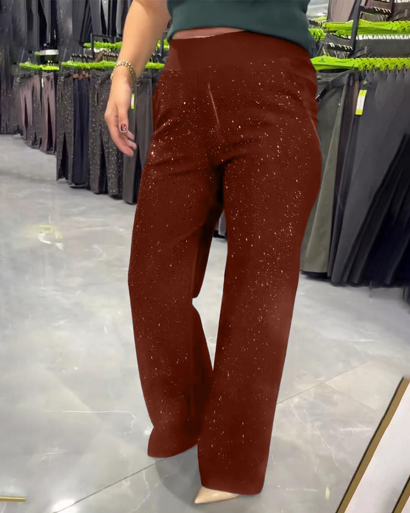 Pantalon Élégant Scintillant Urbain