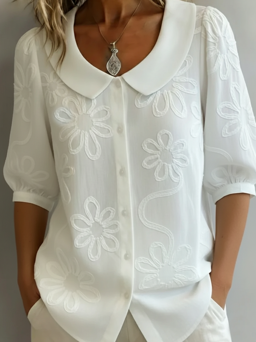 Chemise Vintage Col Peter Pan
