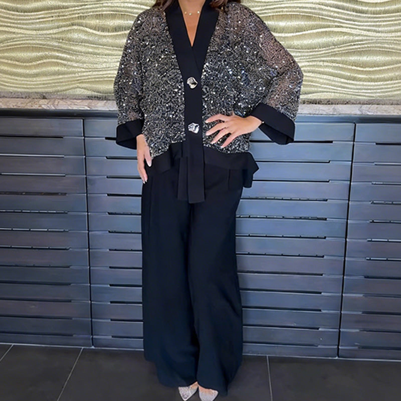 Ensemble Luana avec boutons en mère perle