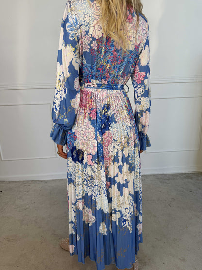 Silvija Fleur Robe Plissé Lungo