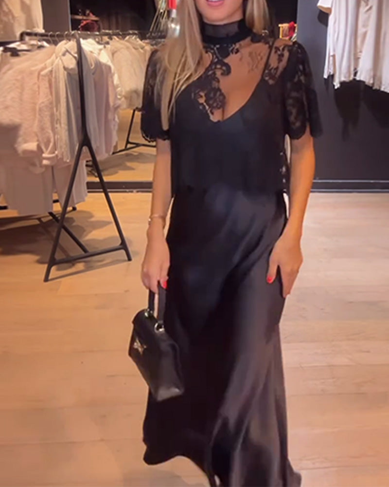 Robe Bonny Chic étole noir Brodé Inclus