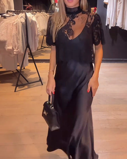 Robe Bonny Chic étole noir Brodé Inclus