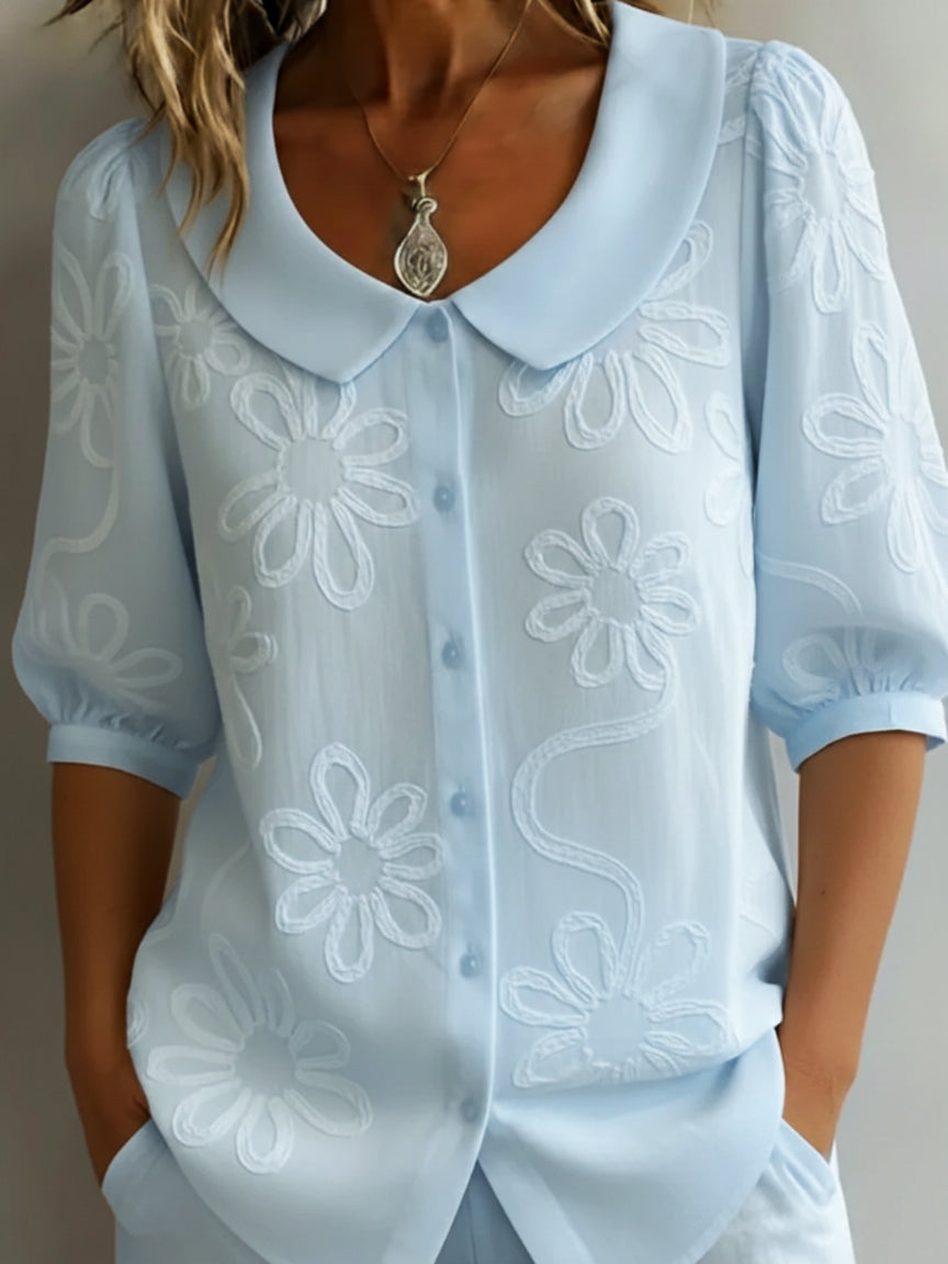 Chemise Vintage Col Peter Pan