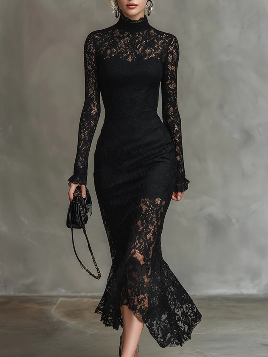 Robe Noir en dentelle