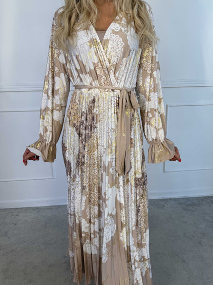 Silvija Fleur Robe Plissé Lungo