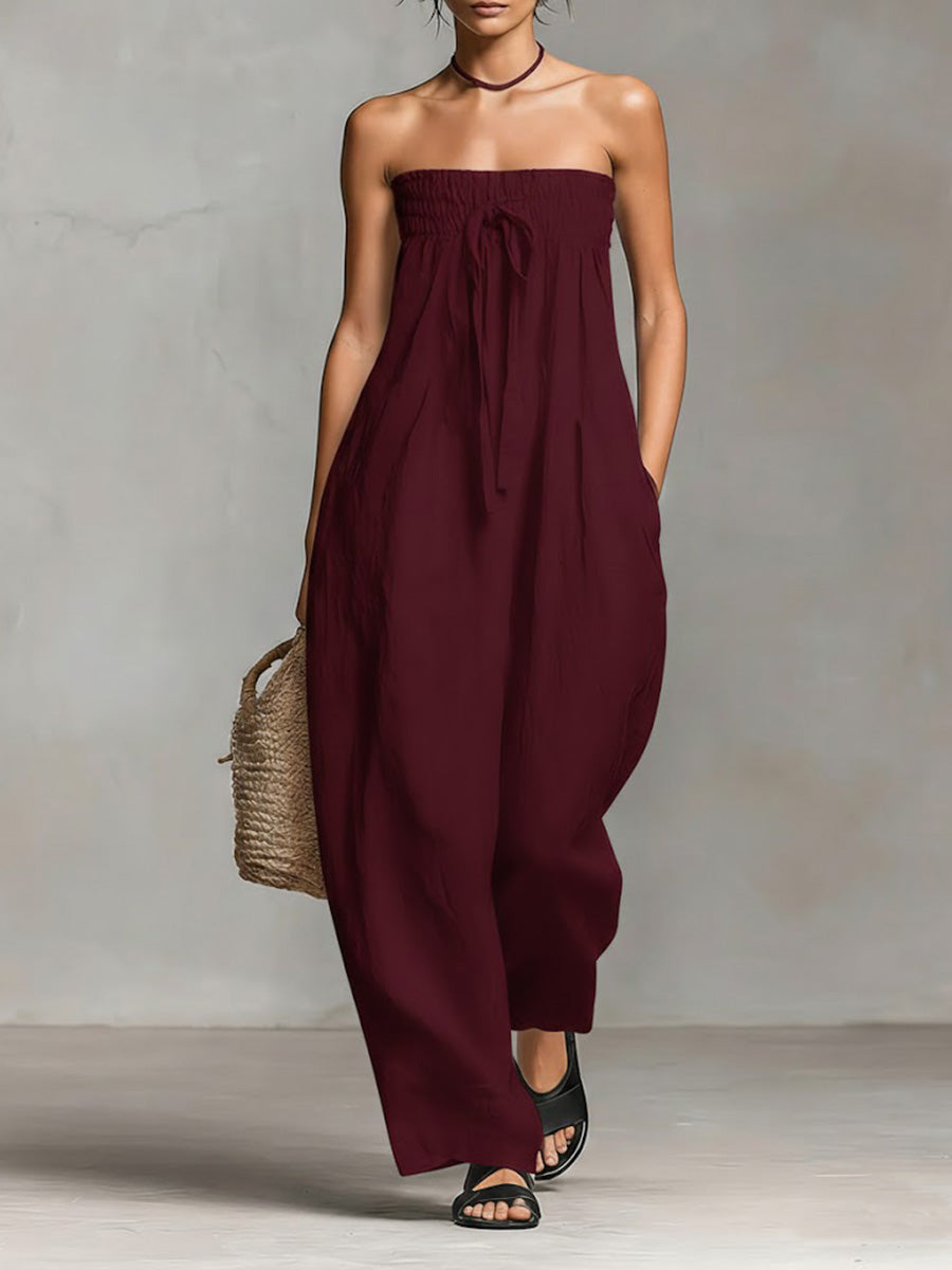 Robe Décontracté en Lin et Coton
