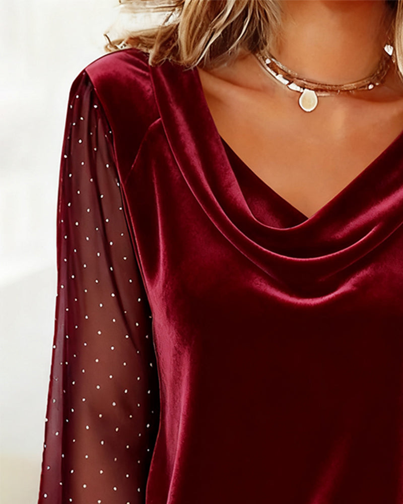 Maille en Velours avec Strass