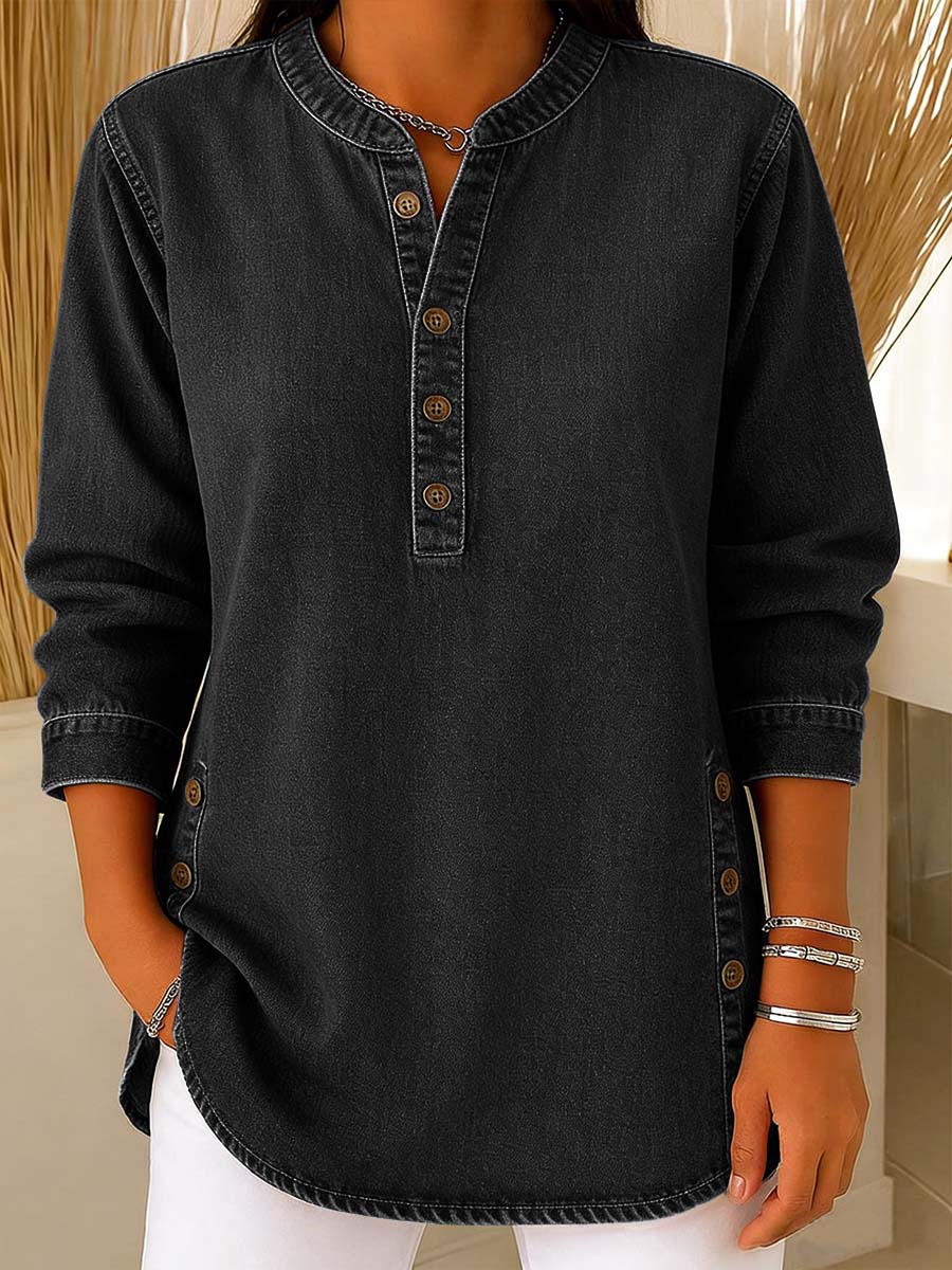 Chemise Denim Décontracté Douce