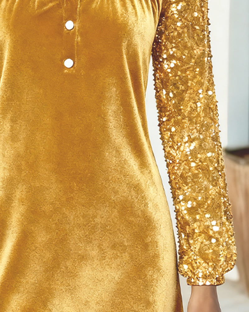Robe Scintillant En Velours