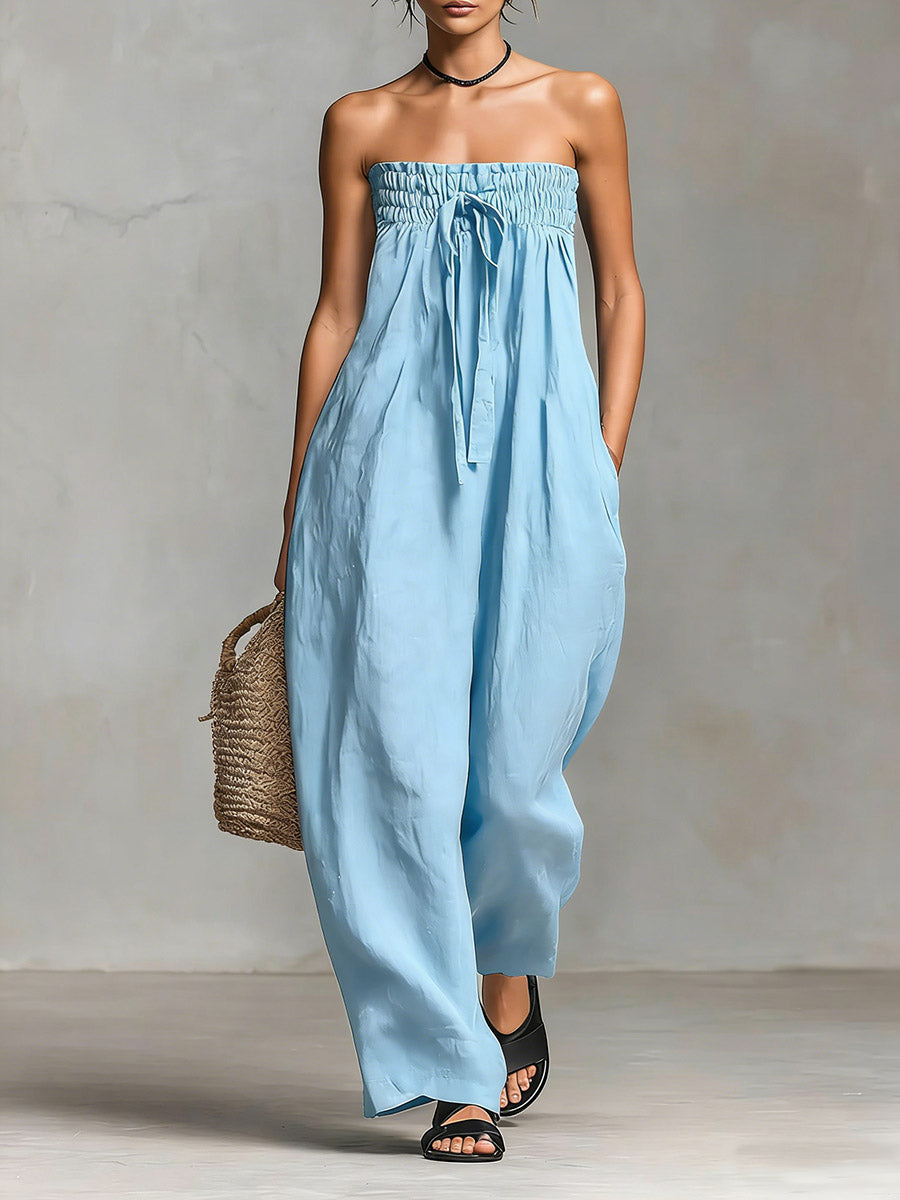 Robe Décontracté en Lin et Coton