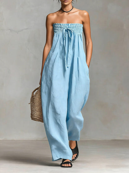 Robe Décontracté en Lin et Coton