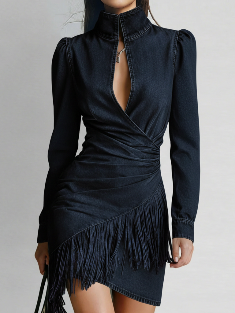 Mini-robe Camilla en Denim
