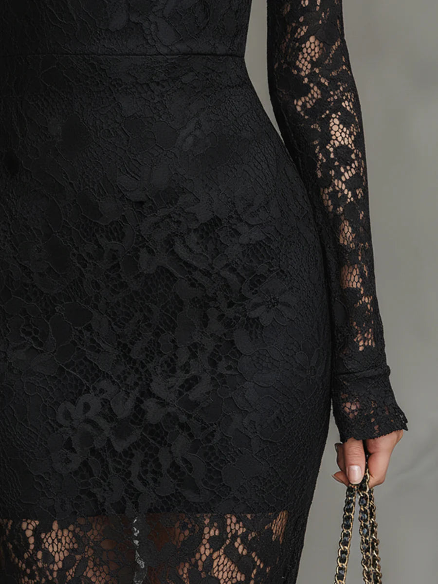 Robe Noir en dentelle