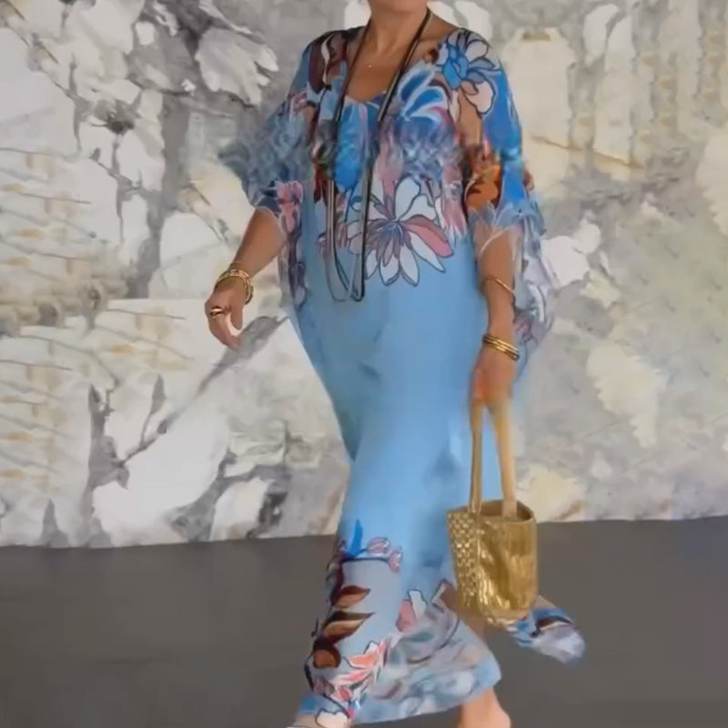 Robe Fleuri en Coton et viscose