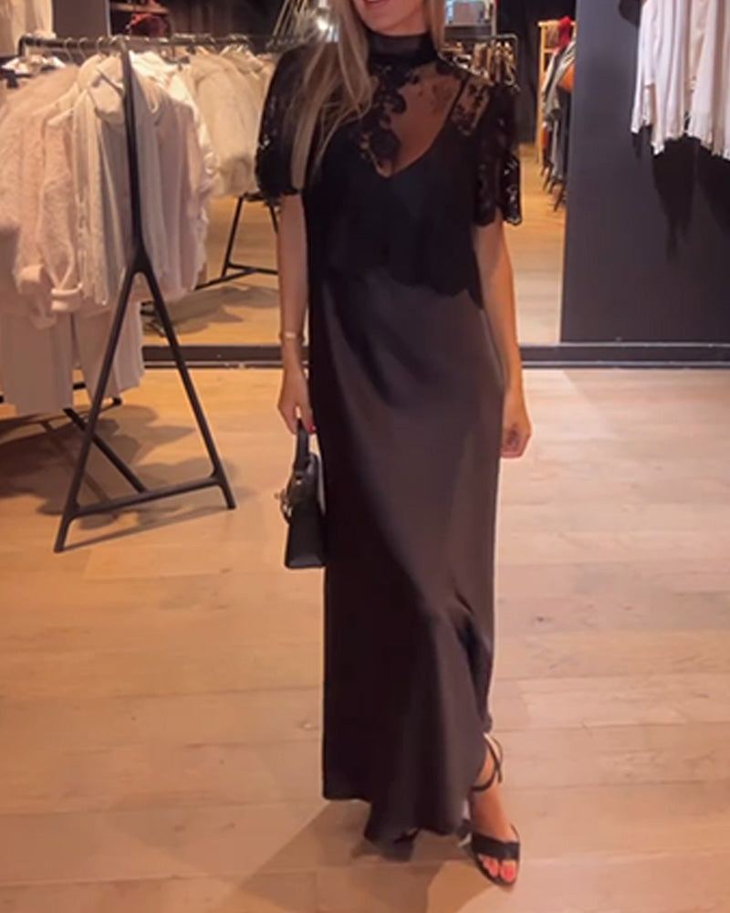 Robe Bonny Chic étole noir Brodé Inclus