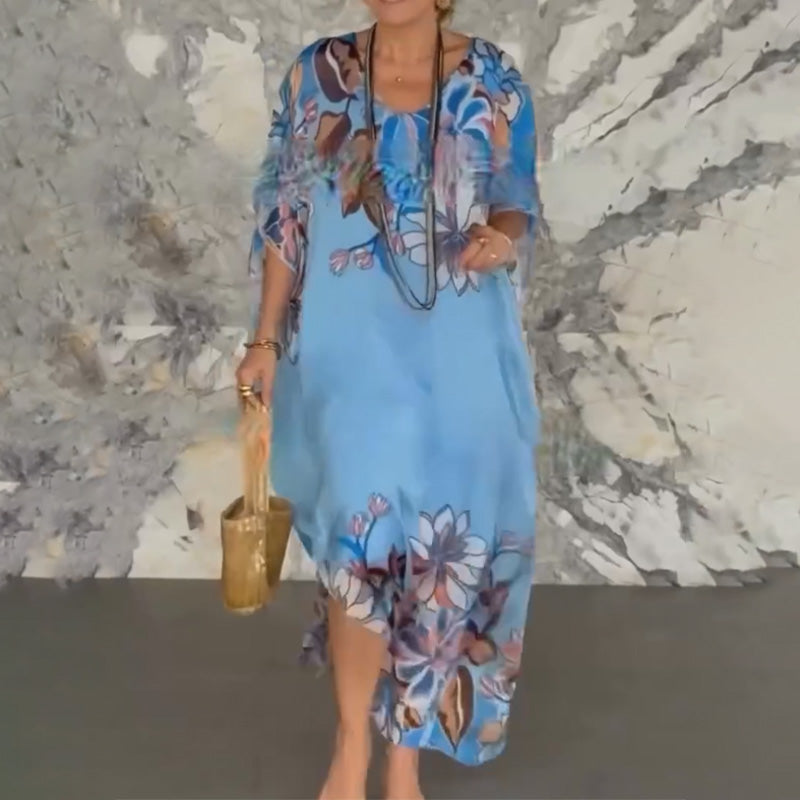 Robe Fleuri en Coton et viscose