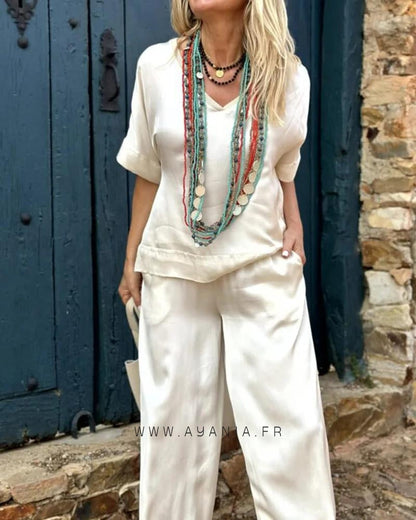 Ensemble Marylin en Coton Effet Soie