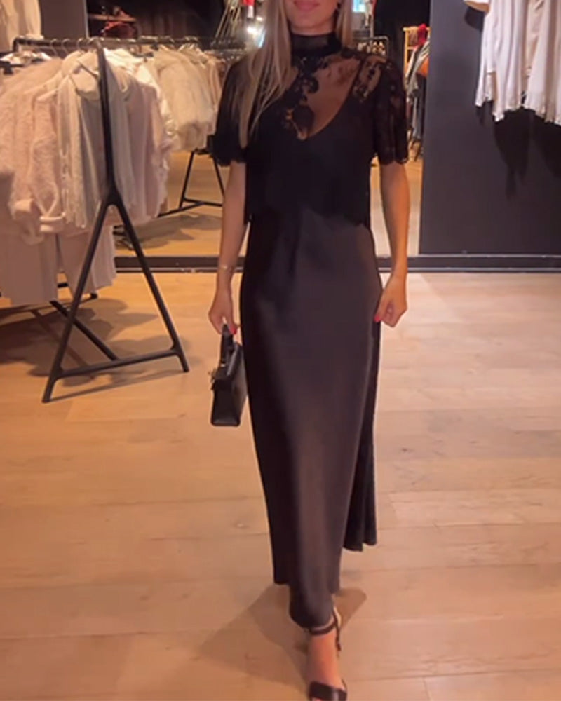 Robe Bonny Chic étole noir Brodé Inclus