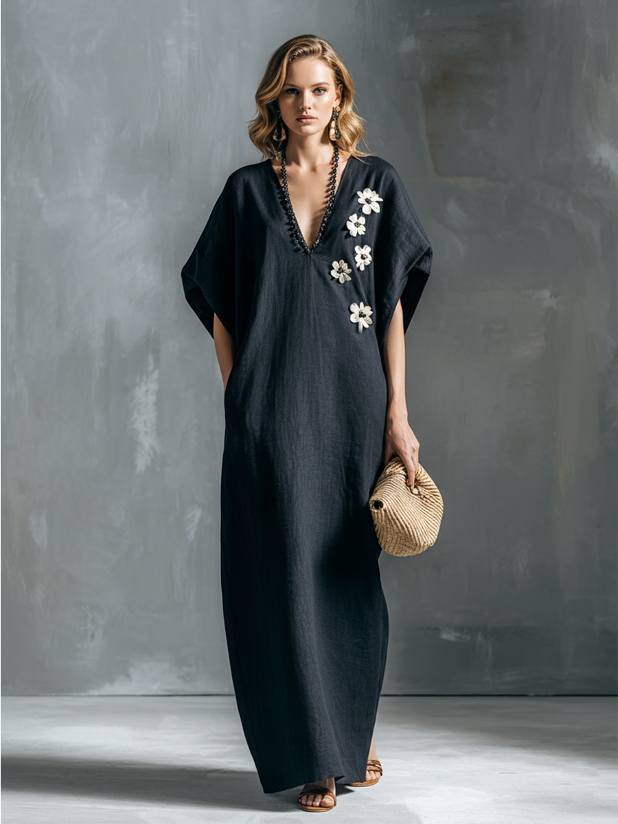 Robe Flowy en Lin