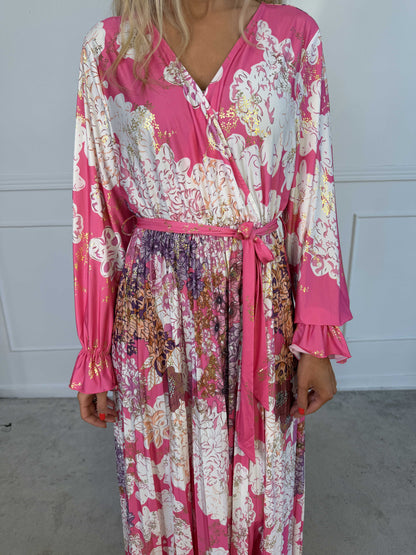 Silvija Fleur Robe Plissé Lungo
