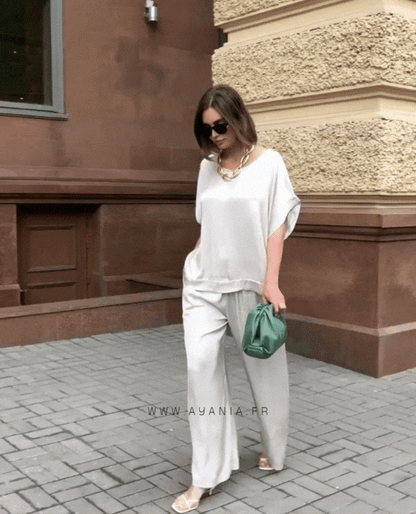 Ensemble Marylin en Coton Effet Soie