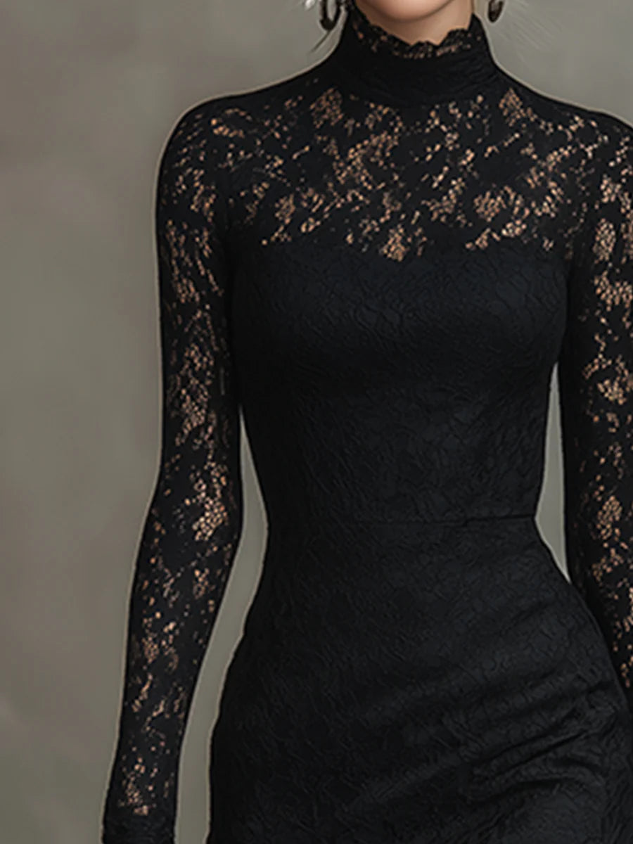 Robe Noir en dentelle