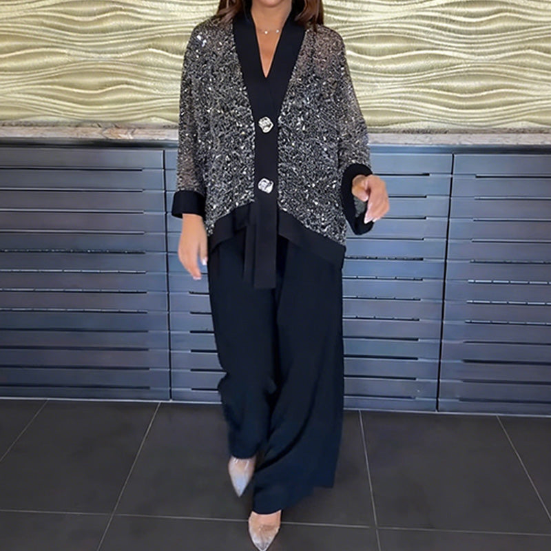 Ensemble Luana avec boutons en mère perle