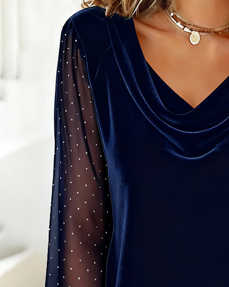 Maille en Velours avec Strass