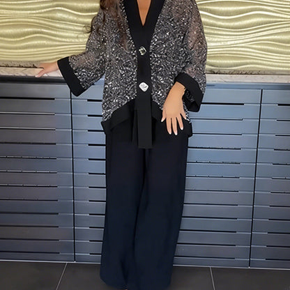 Ensemble Luana avec boutons en mère perle