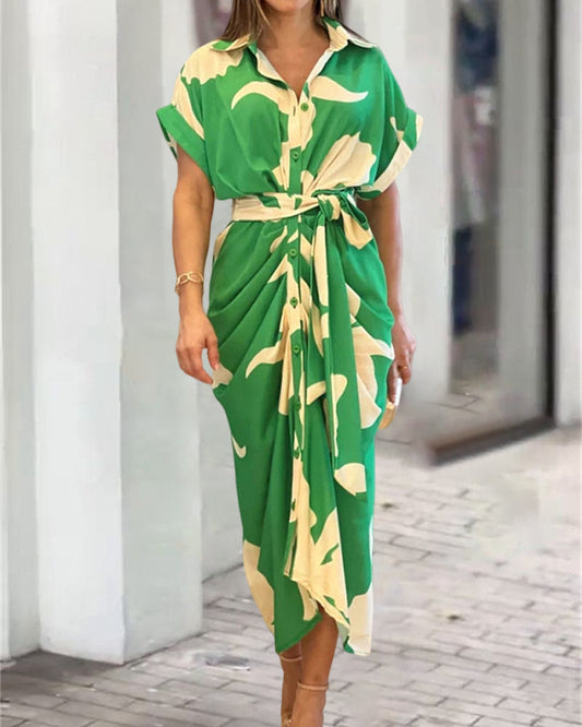 Robe Floral en Coton et viscose