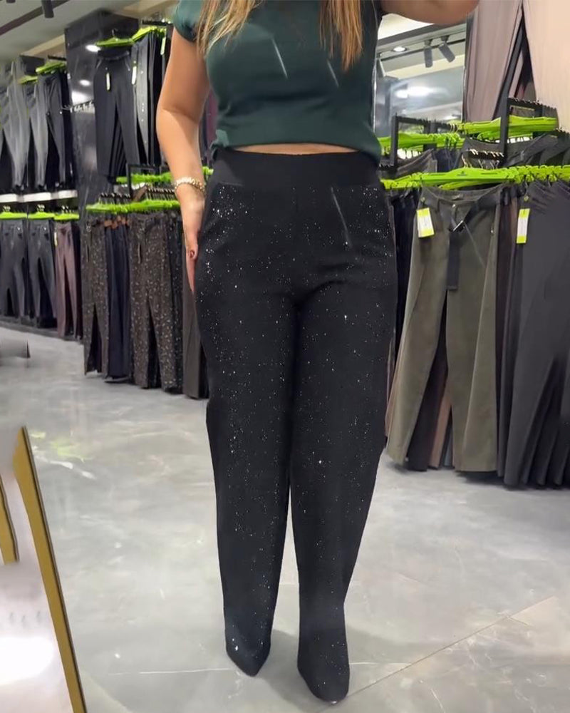 Pantalon Élégant Scintillant Urbain