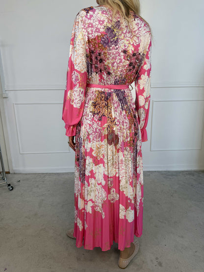 Silvija Fleur Robe Plissé Lungo