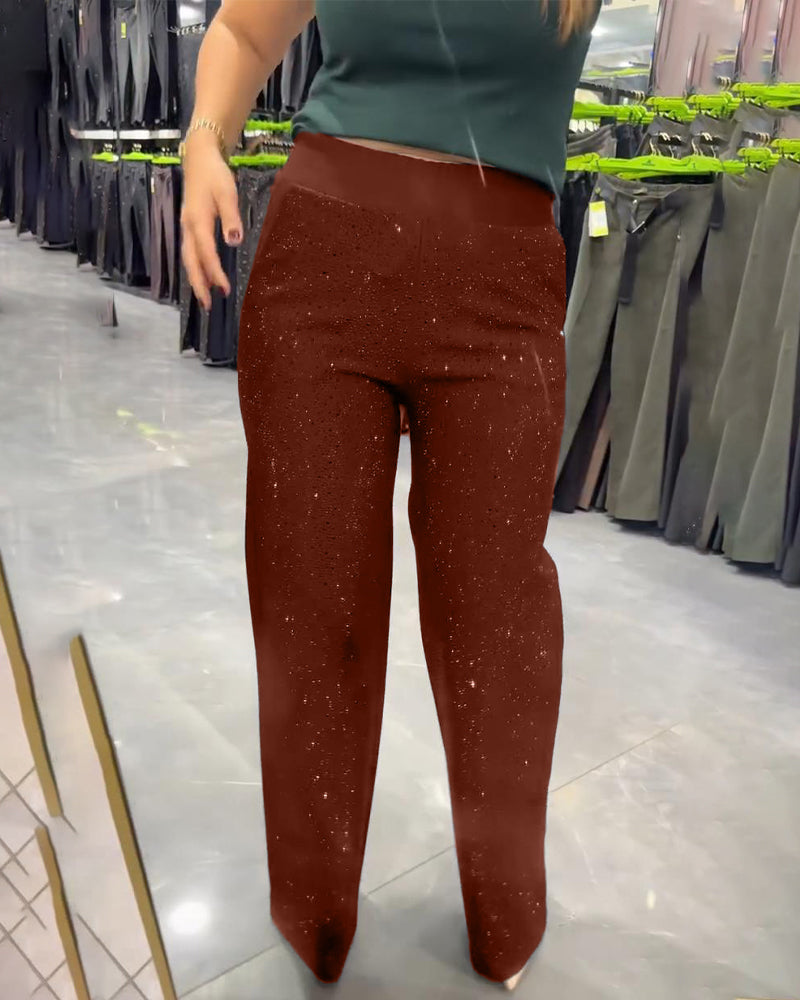 Pantalon Élégant Scintillant Urbain